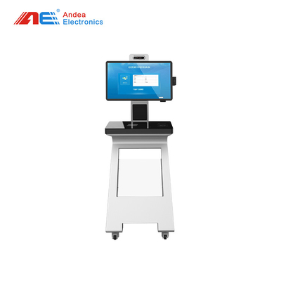 24 Inches Library Solution Self Service Machine Self Checkout Kiosk With Wheels In K12 School Library RFID System