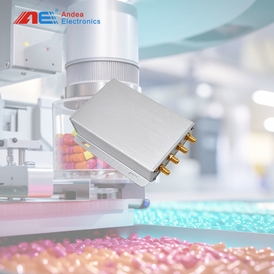 UHF RFID Reader Aluminum Alloy Ultra High Frequency Reader In Silver Color For Drug Tracking Management
